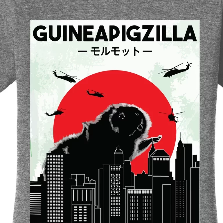 Guinea Pig Lover Tee Guineapigzilla Funny Guinea Pig Women's T-Shirt