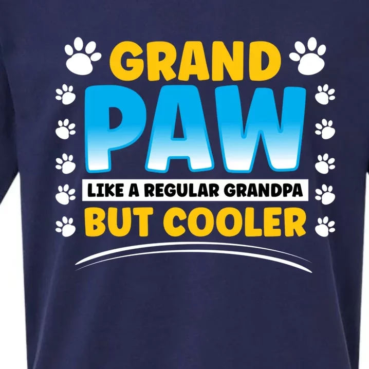 Grand Paw Like A Regular Grandpa But Cooler Funny Dog Lovers Gift Sueded Cloud Jersey T-Shirt