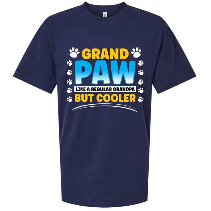 Grand Paw Like A Regular Grandpa But Cooler Funny Dog Lovers Gift Sueded Cloud Jersey T-Shirt