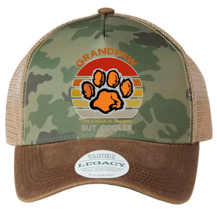 Grand Paw Like A Regular Grandpa But Cooler Funny Dog Lovers Gift Legacy Tie Dye Trucker Hat