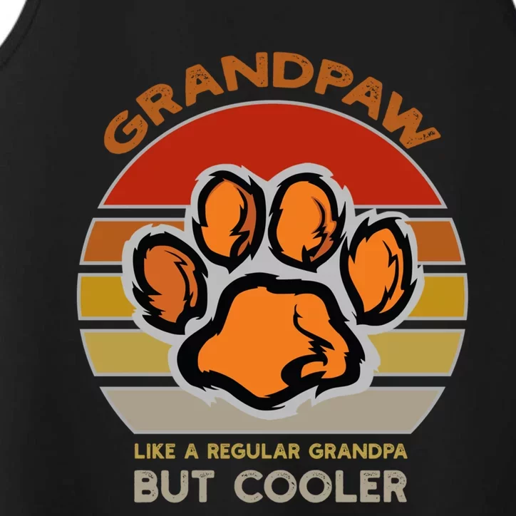 Grand Paw Like A Regular Grandpa But Cooler Funny Dog Lovers Gift Performance Tank