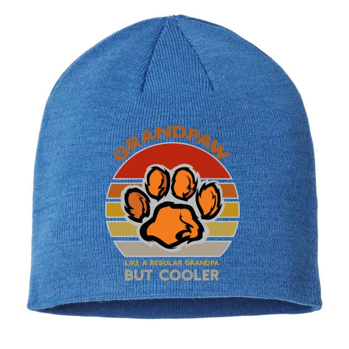 Grand Paw Like A Regular Grandpa But Cooler Funny Dog Lovers Gift 8 1/2in Sustainable Knit Beanie