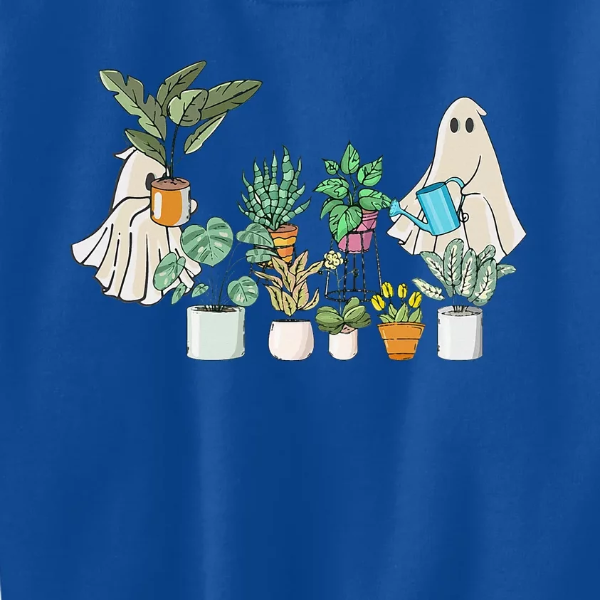 Ghost Plant Lady Halloween Ghostly Gardening Plant Lover Kids Sweatshirt