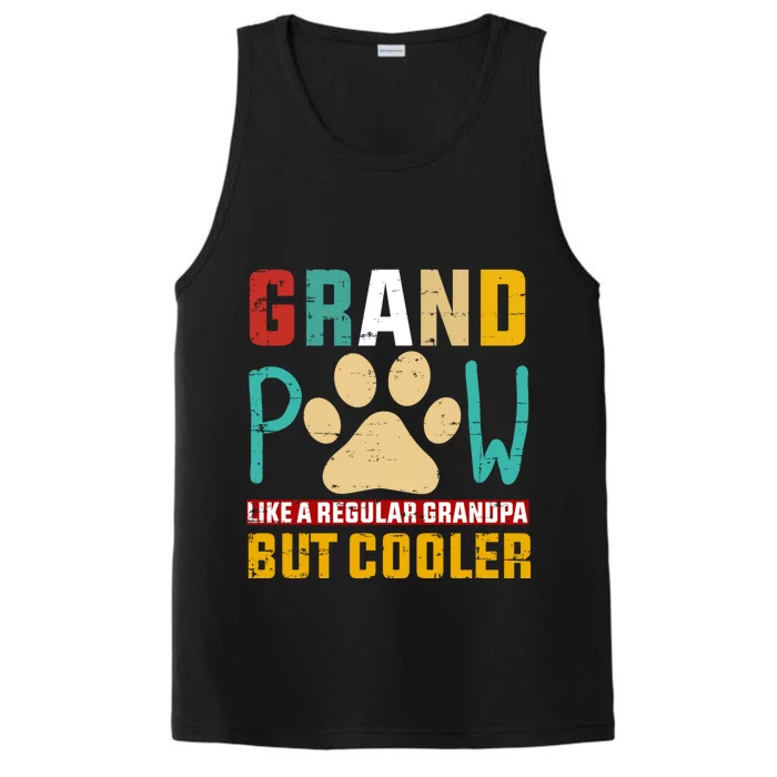 Grand Paw Like A Regular Grandpa But Cooler Kitty Grandpaw Great Gift Performance Tank