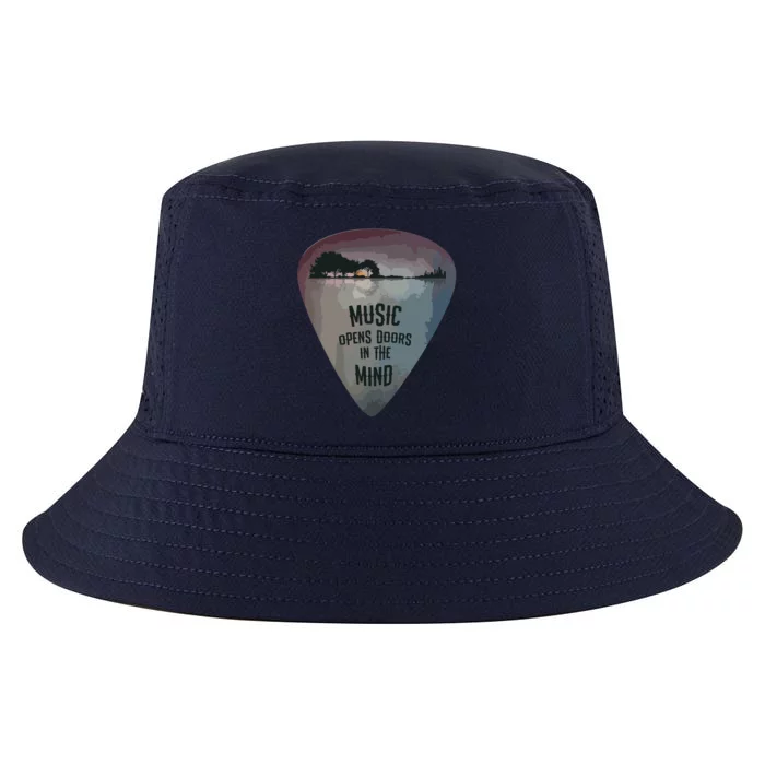 Guitar Pick Lake Reflections Music Guitar Cool Comfort Performance Bucket Hat