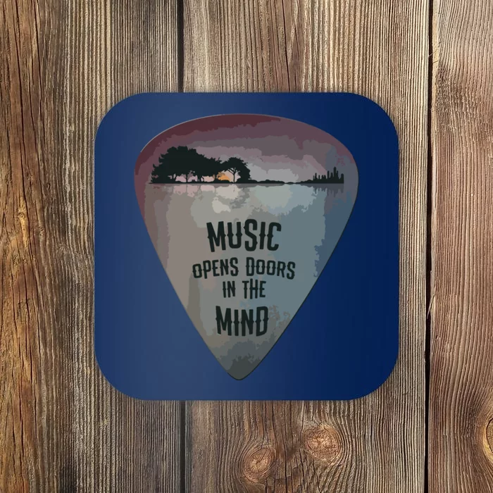 Guitar Pick Lake Reflections Music Guitar Coaster