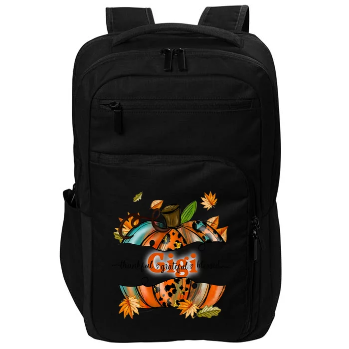 Gigi Pumpkin Leopard Gigi Thankful Grateful Blessed Cute Gift Impact Tech Backpack