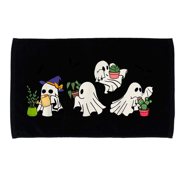 Ghost Plant Lady Halloween Ghostly Gardening Plant Lover Microfiber Hand Towel