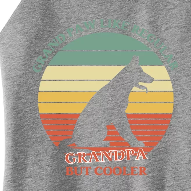 Grand Paw Like A Regular Grandpa But Cooler Gift Father Day Cool Gift Women’s Perfect Tri Rocker Tank