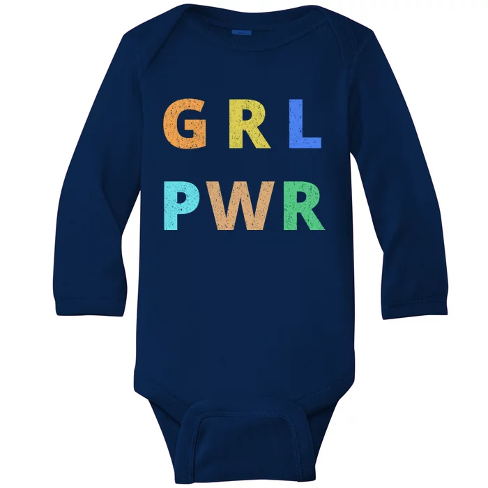 Girl Power Logo Baby Long Sleeve Bodysuit