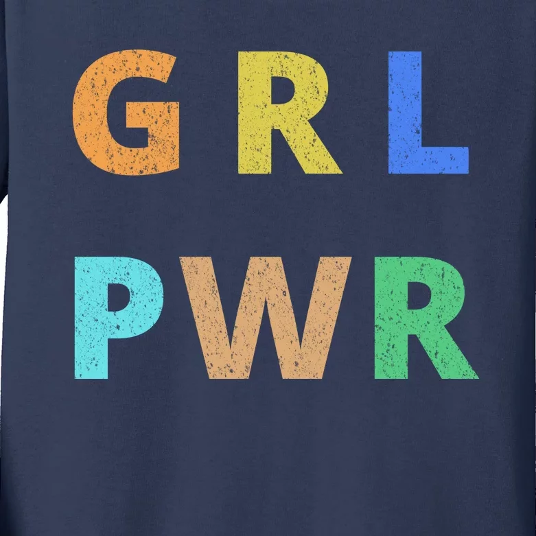 Girl Power Logo Kids Long Sleeve Shirt