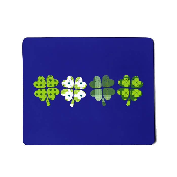 Green Plaid Leopard Shamrock Cute St Patricks Day Lucky Gift Mousepad