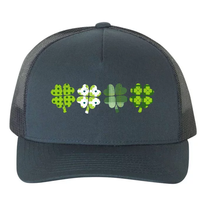 Green Plaid Leopard Shamrock Cute St Patricks Day Lucky Gift Yupoong Adult 5-Panel Trucker Hat