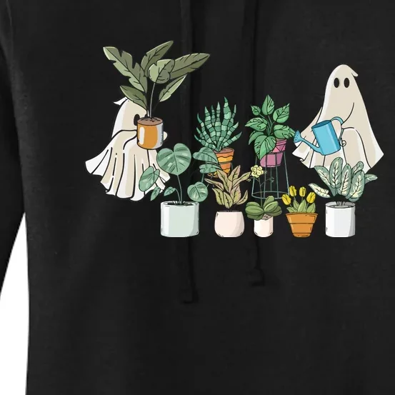 Ghost Plant Lady Halloween Plants Women's Pullover Hoodie