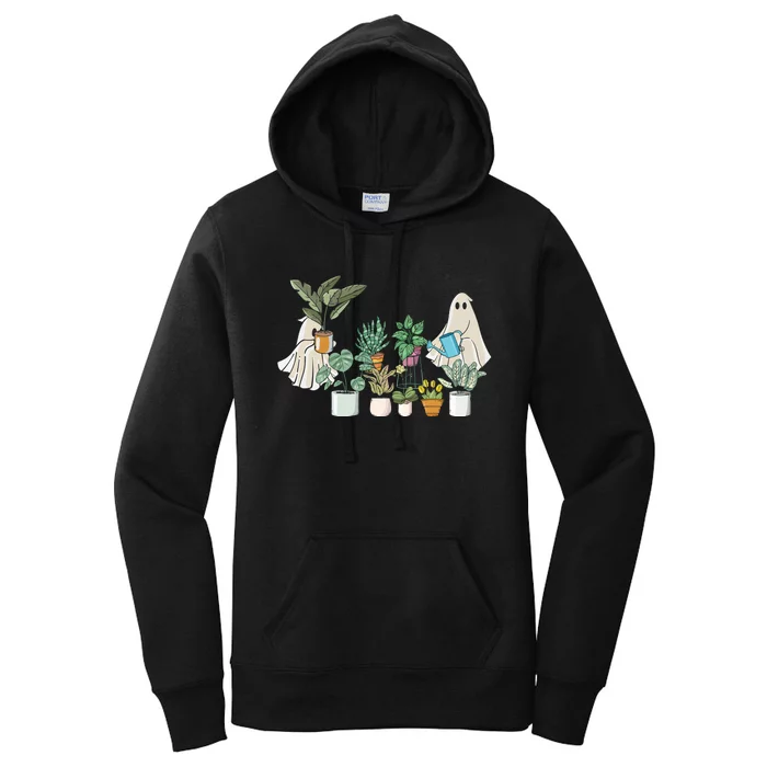 Ghost Plant Lady Halloween Plants Women's Pullover Hoodie