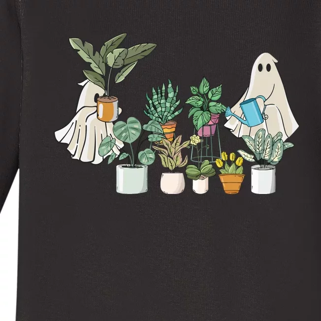 Ghost Plant Lady Halloween Plants Baby Long Sleeve Bodysuit