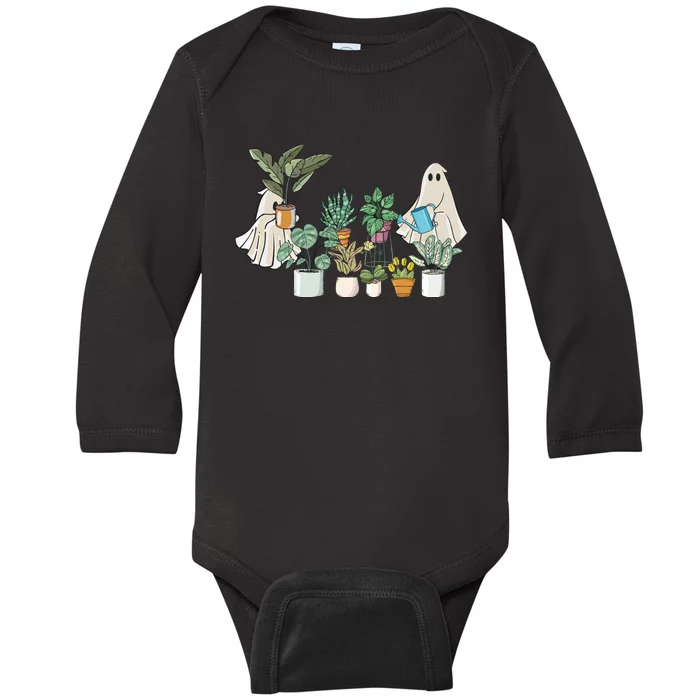 Ghost Plant Lady Halloween Plants Baby Long Sleeve Bodysuit