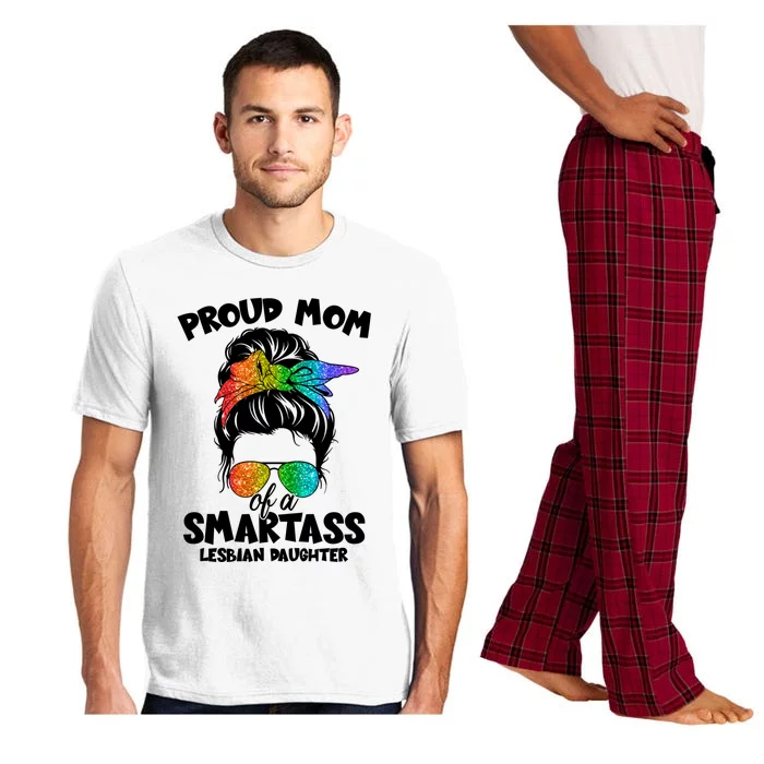 Great Proud Mom Of A Smartass Lesbian Daughter Lgbtq Pride Gift Pajama Set