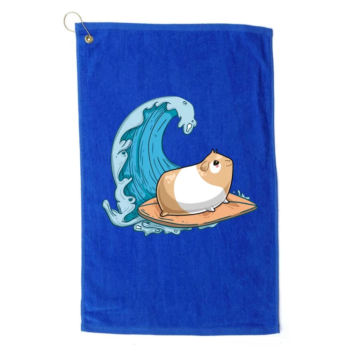 Guinea Pig Mom Dad Funny Piggy Surfing Gift Platinum Collection Golf Towel