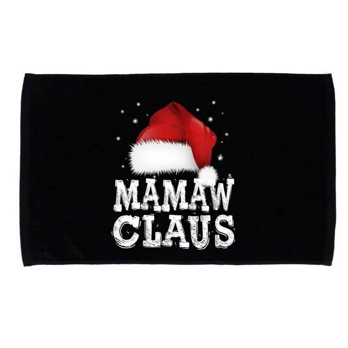 Ghristmas Pajama Mamaw Santa Claus Costume Matching Family Gift Microfiber Hand Towel