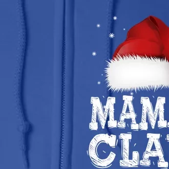 Ghristmas Pajama Mamaw Santa Claus Costume Matching Family Gift Full Zip Hoodie