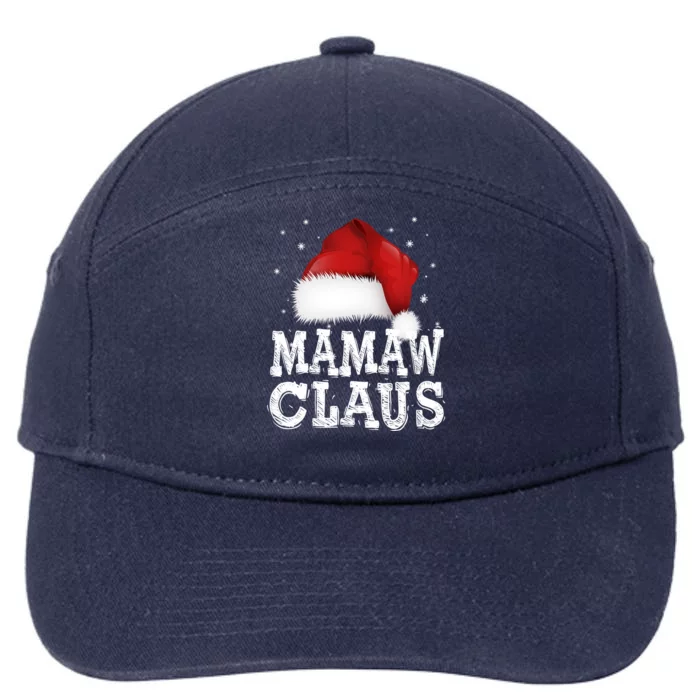 Ghristmas Pajama Mamaw Santa Claus Costume Matching Family Gift 7-Panel Snapback Hat