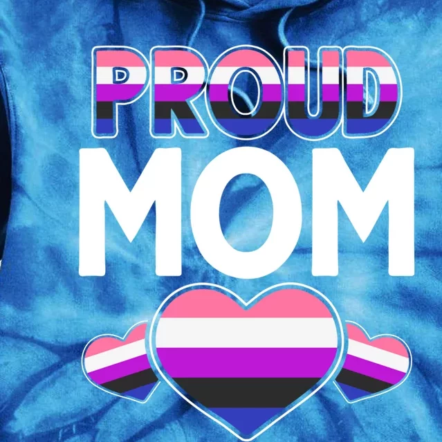 Genderfluid Proud Mom Hu Rights Queer Pride Month Lgbt Great Gift Tie Dye Hoodie