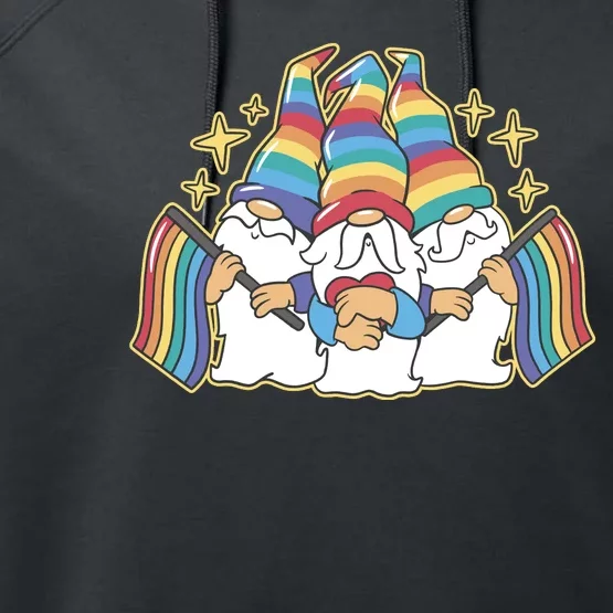 Gnomes Pride Month LGBTQ Performance Fleece Hoodie