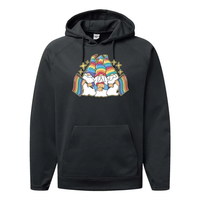 Gnomes Pride Month LGBTQ Performance Fleece Hoodie