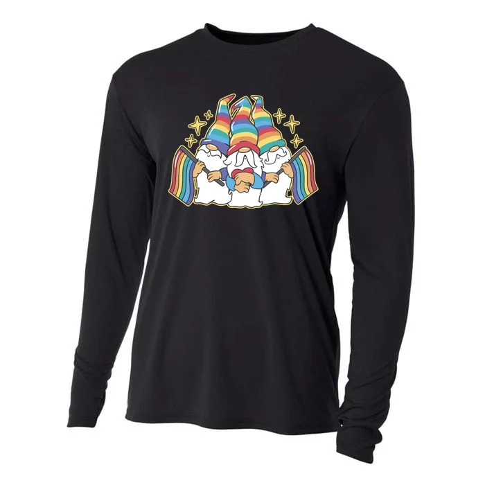 Gnomes Pride Month LGBTQ Cooling Performance Long Sleeve Crew