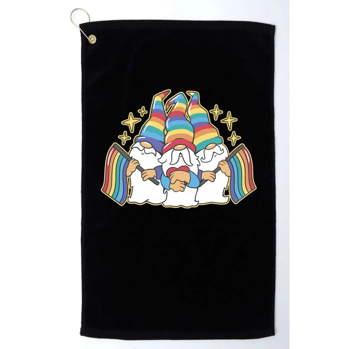 Gnomes Pride Month LGBTQ Platinum Collection Golf Towel