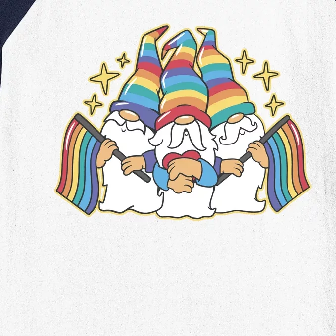 Gnomes Pride Month LGBTQ Baseball Sleeve Shirt