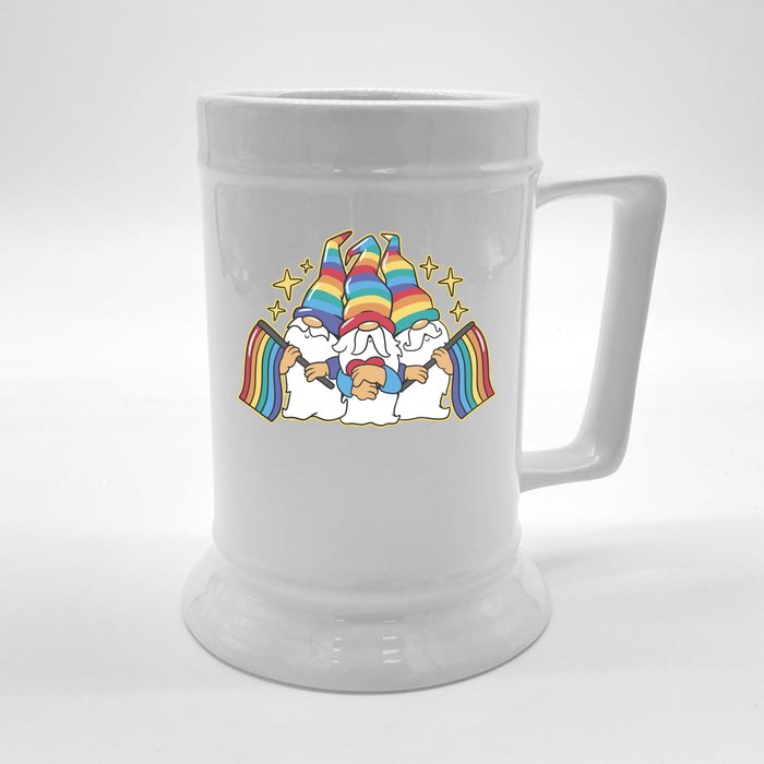 Gnomes Pride Month LGBTQ Front & Back Beer Stein