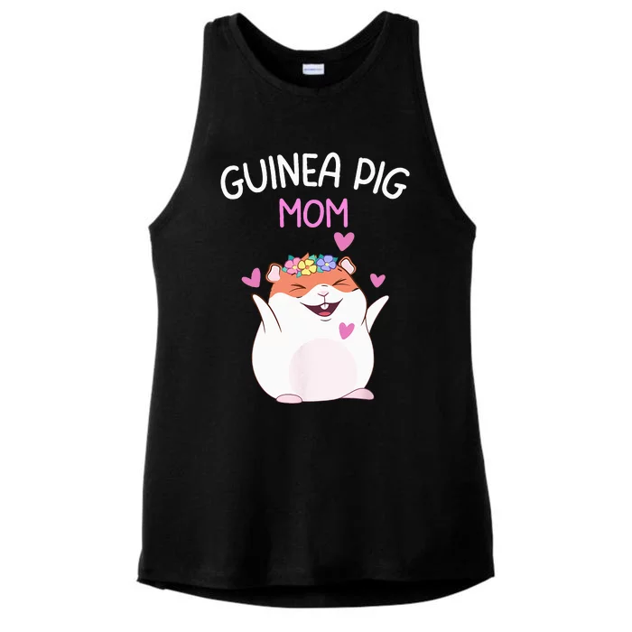 Guinea Pig Mom Cute Mother's Day  Guinea Pig Mom Ladies Tri-Blend Wicking Tank