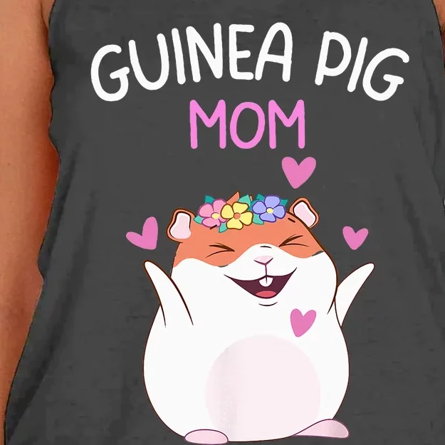 Guinea Pig Mom Cute Mother's Day  Guinea Pig Mom Women's Knotted Racerback Tank