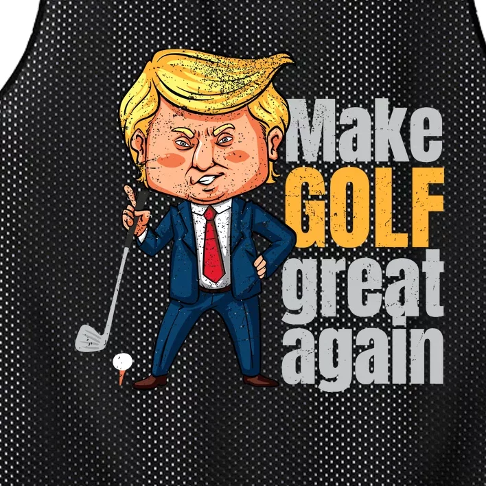 Golfing Protrump Make Golf Great Again Mesh Reversible Basketball Jersey Tank