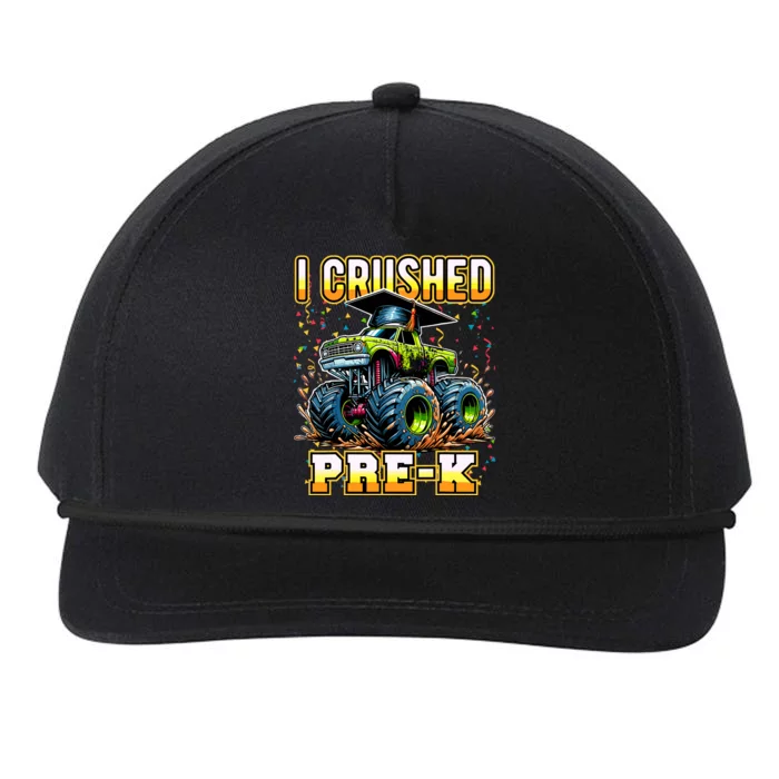 Graduation Prek Monster Truck Boy I Crushed Preschool Grad Snapback Five-Panel Rope Hat