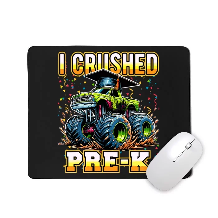 Graduation Prek Monster Truck Boy I Crushed Preschool Grad Mousepad