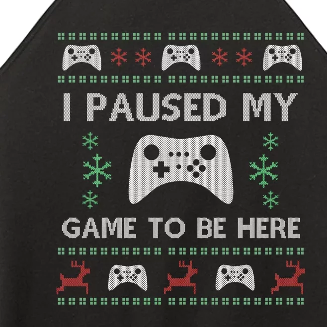 Gamer Paused My Game Ugly Christmas Sweater Women’s Perfect Tri Rocker Tank