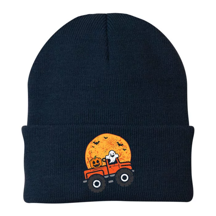 Ghost Pumpkin Monster Truck Moon Halloween Gift Knit Cap Winter Beanie