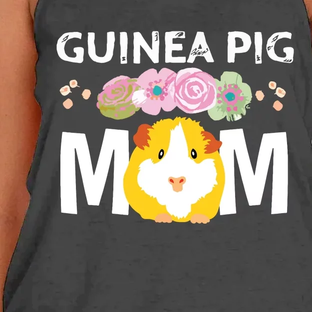 Guinea Pig Mom Shirts Cavy Women Girl Clothes Mothers Day Women's Knotted Racerback Tank