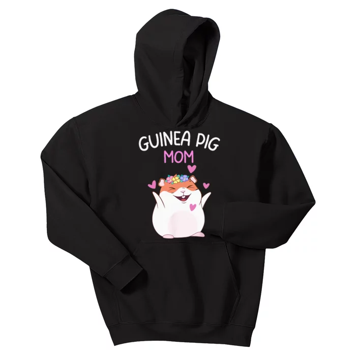 Guinea Pig Mom Cute Mothers Day Women Girls Guinea Pig Mom Kids Hoodie