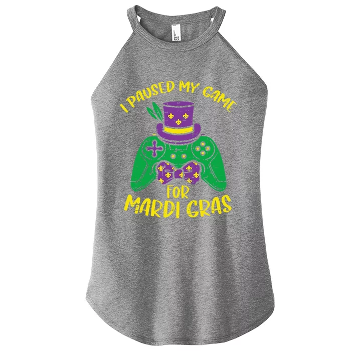 Gamer Paused My Game Mardi Gras Gaming Women’s Perfect Tri Rocker Tank