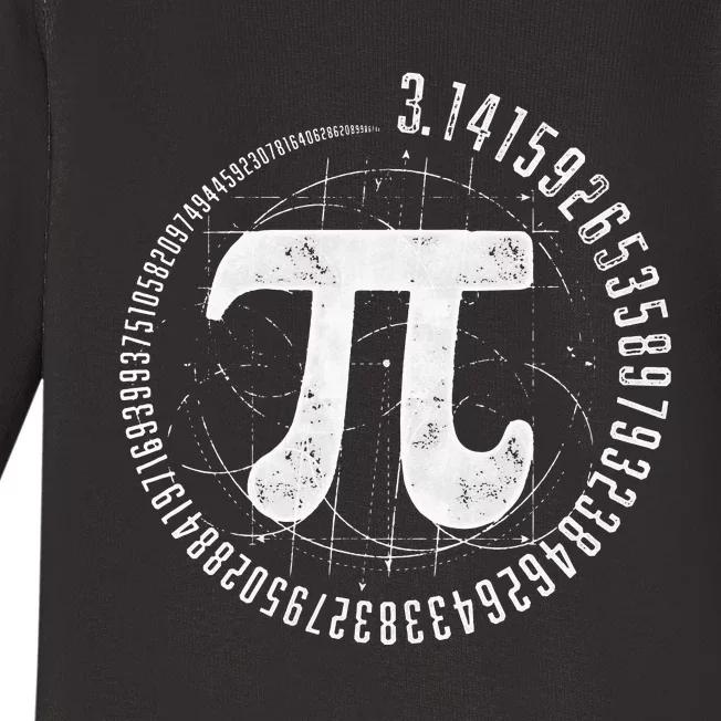 Geometry Pi Math Science STEM 3.14 Pi Day Baby Long Sleeve Bodysuit