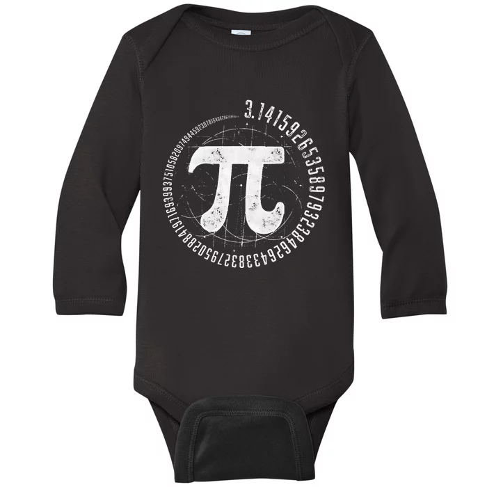 Geometry Pi Math Science STEM 3.14 Pi Day Baby Long Sleeve Bodysuit