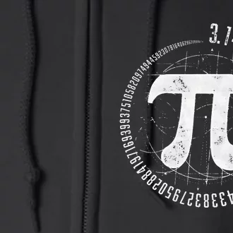 Geometry Pi Math Science STEM 3.14 Pi Day Full Zip Hoodie