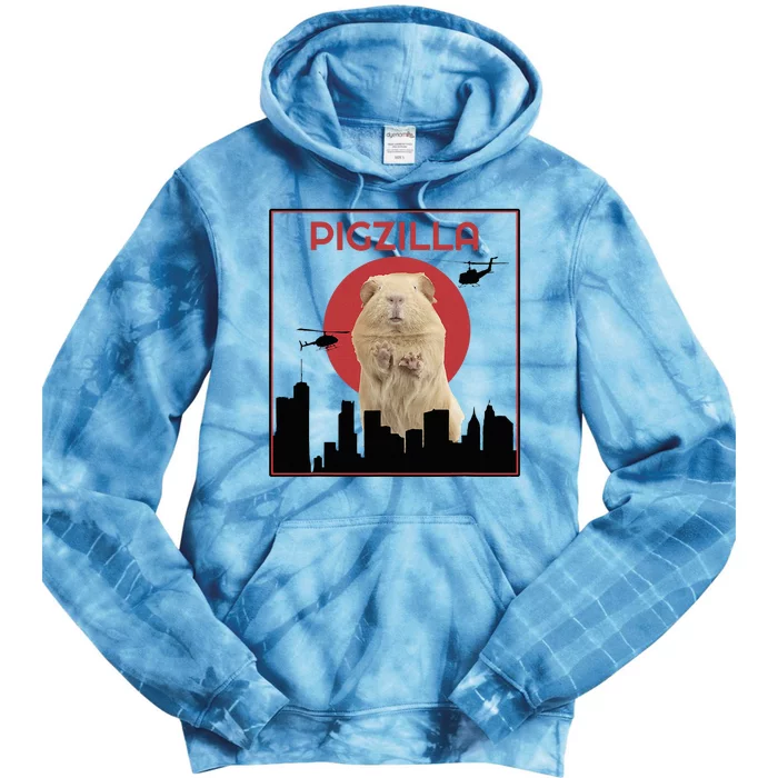 Guinea Pig Novelty Pigzilla Tie Dye Hoodie