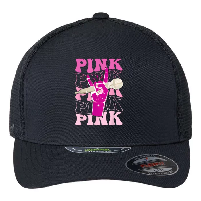 Groovy Personalized Name Retro Flexfit Unipanel Trucker Cap