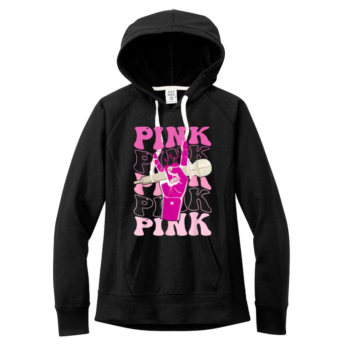 Groovy Personalized Name Retro Women's Fleece Hoodie