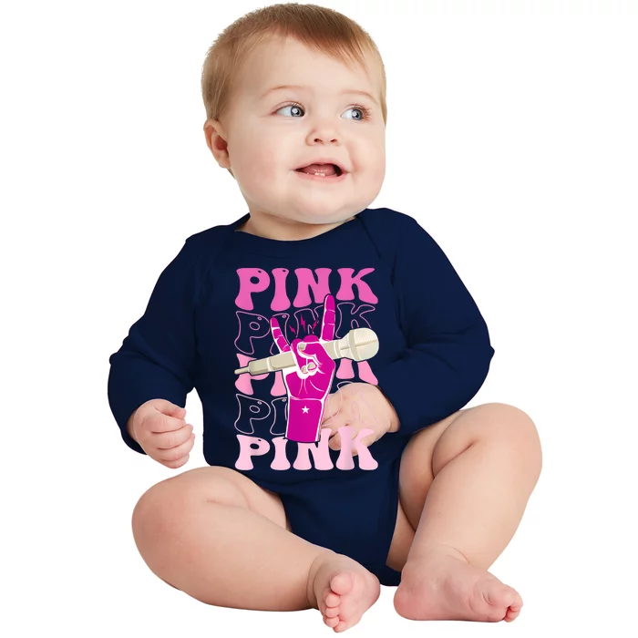 Groovy Personalized Name Retro Baby Long Sleeve Bodysuit